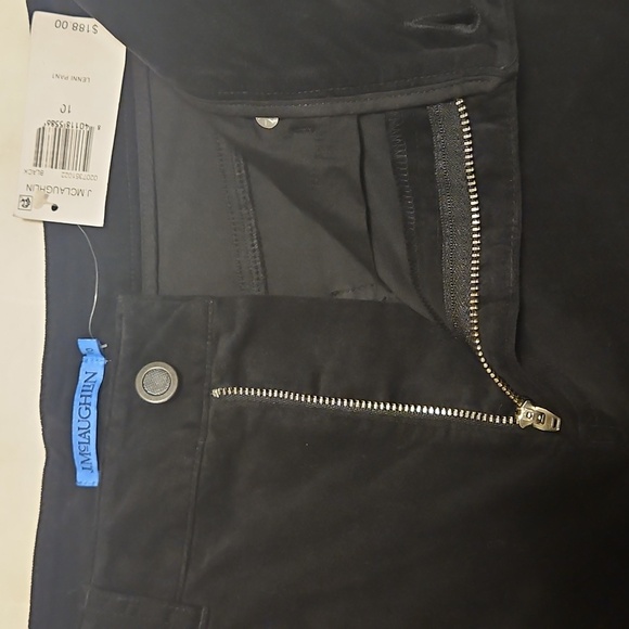 NWT J. McLaughlin Black Lenni Velvet Kick Flare Pants: Black: Size- 10 - Picture 4 of 13